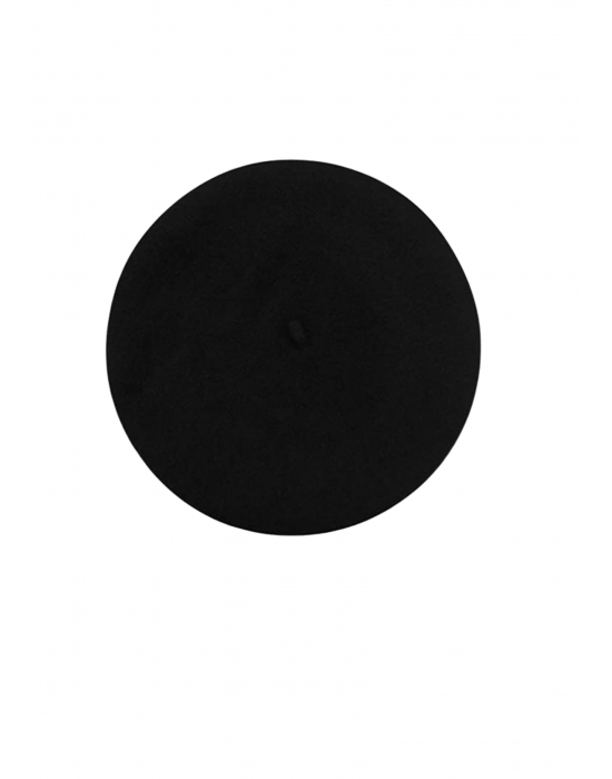 Unisex Pure wool Basque beret cap black